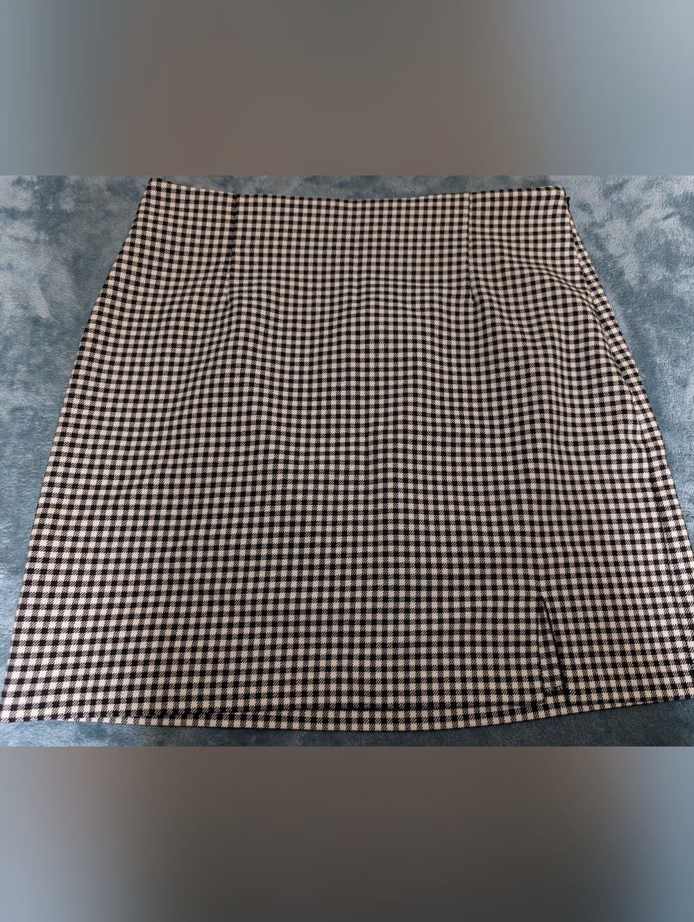 Dynamite Black and White Gingham Mini Skirt